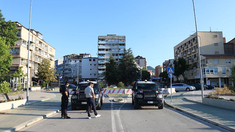 Ein Checkpoint an der Grenze zwischen Serbien und Kosovo.