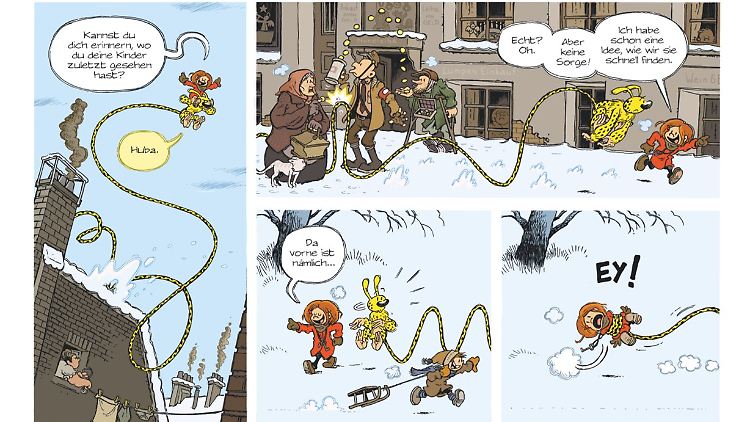 Das Marsupilami wischt auch Nationalsozialisten gern mal eins aus.