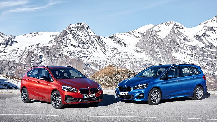Den 2er Active Tourer der ersten Generationen hat BMW in zwei Größen angeboten. Links die Kompaktversion, rechts der 20 Zentimeter längere Gran Tourer.