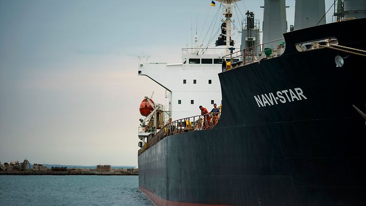 Das Schiff Navistar legte in Odessa ab, an Bord 33.000 Tonnen Mais.