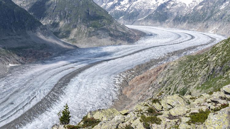Das Wrack tauchte nach Jahrzehnten auf dem Aletsch-Gletscher wieder auf.