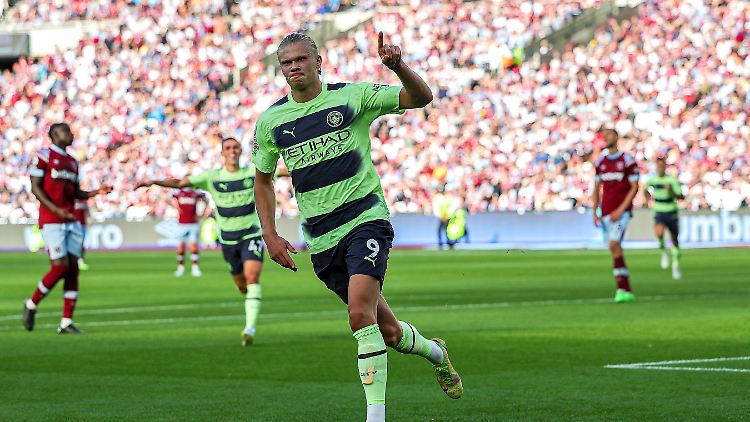 Man of the match: Erling Haaland traf doppelt gegen West Ham.