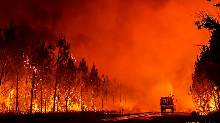 Feuerwehr der Region Gironde in Südfrankreich