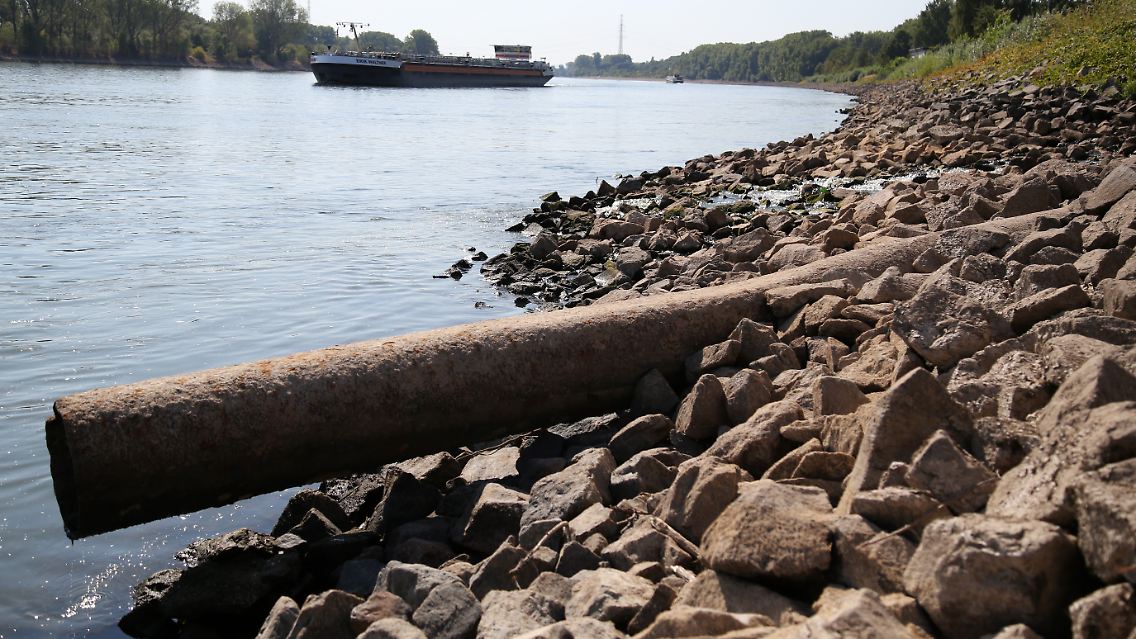 Der Rhein-Pegel fällt weiter. Am Vormittag zeigte die Pegelmessstelle in Worms gerade noch 21cm an.