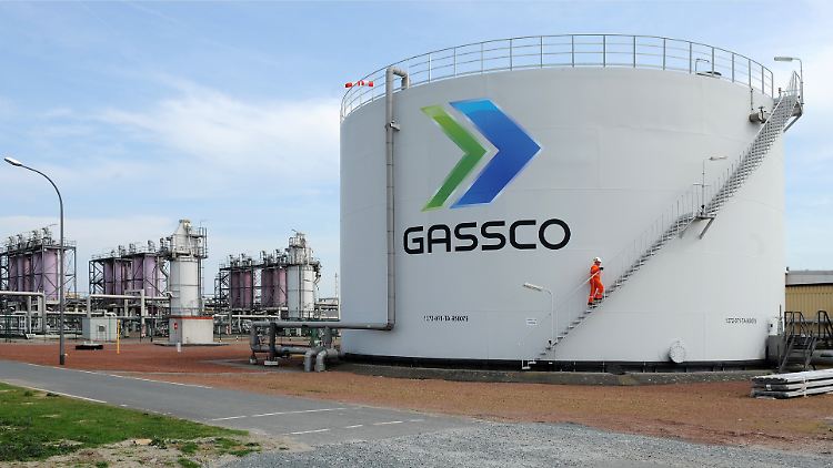 Das Terminal des norwegischen Energieversorgers Gassco in Emden (Niedersachsen).