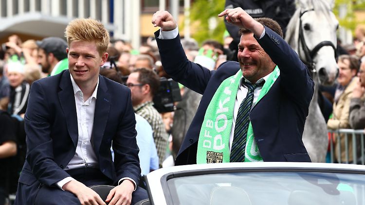 In der Cox-Welt wurde Kevin de Bruyne (l.) mit Wolfsburg Meister der Saison 2014/2015.