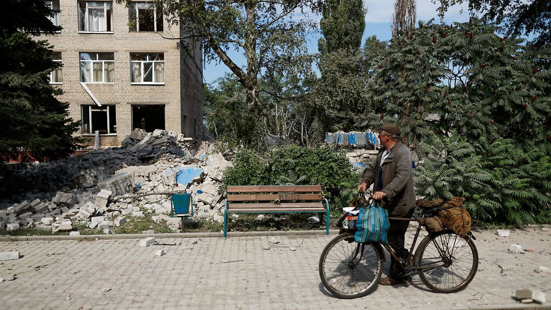 Kriegsschäden in Kramatorsk