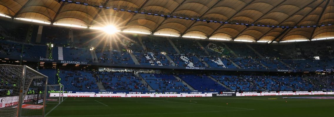 Blick in das Volksparkstadion im Hamburg.