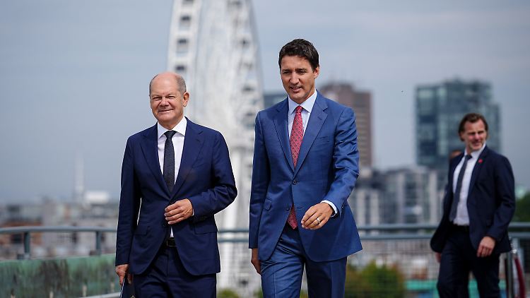 "Wir schauen nach jeder Möglichkeit, wie wir den Deutschen und Europäern helfen können", sagte Trudeau nach seinem Treffen mit Scholz.