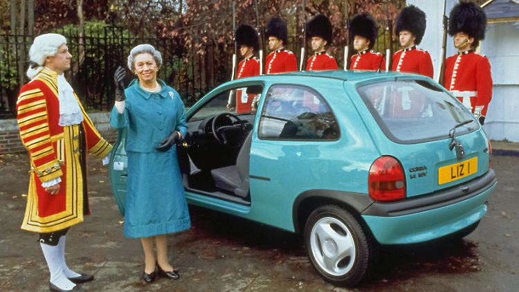 Opel-Werbespot von 1995, demzufolge sogar Queen Elizabeth die Opel-Qualitäten zu schätzen wusste.