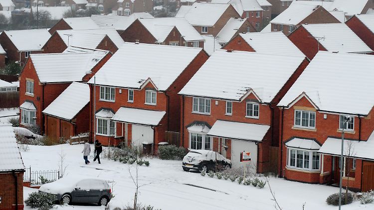 Schnee in Staffordshire: Ohne Heizung wird der Winter ungemütlich. 