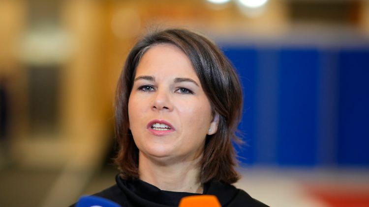 Baerbock betonte, dass es für Deutschland wichtig sei, dass die Sanktionen auf Dauer aufrechterhalten werden können - das gelte vor allen Dingen für die Energiefrage.