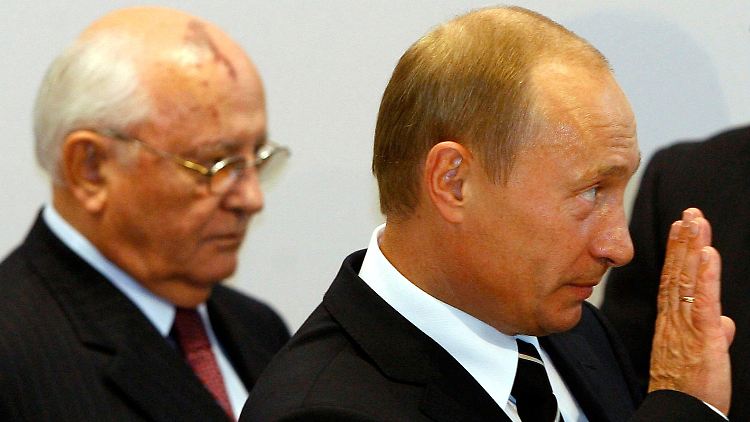 Sollen einander nicht zugetan sein: Michail Gorbatschow und Russlands Präsident Wladimir Putin.