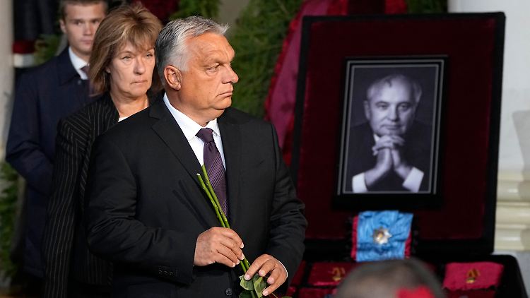 Hat Gorbatschow die letzte Ehre erwiesen: Viktor Orban. 