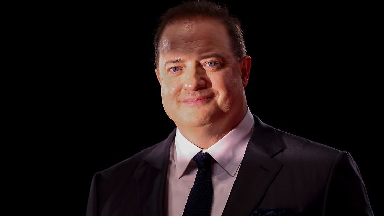 Da wusste er noch nicht, wie das Publikum reagieren würde: Brendan Fraser bei der Ankunft zur Premiere von "The Whale" in Venedig.