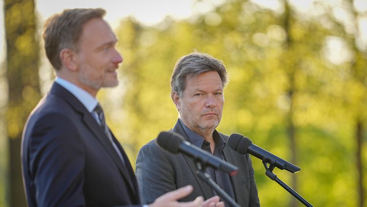 Diesmal nicht einer Meinung: FDP-Chef Christian Lindner (l.) und Grünen-Chef Robert Habeck.