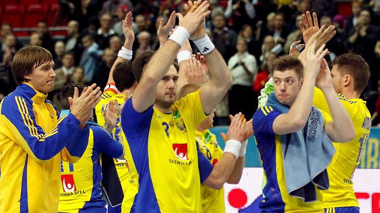 Auftakt geglückt: Schwedens Handballer können nach dem Erfolg über Chile aufatmen. 