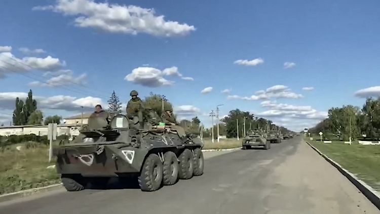 Moskaus Truppen in der Region Charkiw. 