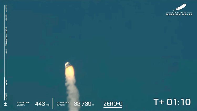 Die Kapsel wurde sofort von der Rakete abgekoppelt, wie ein kurzes Video zeigt.