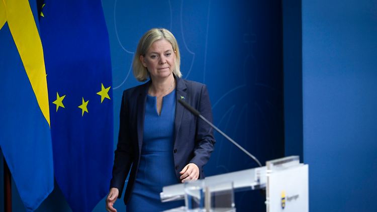 Nachdem das Rechtsbündnis in Schweden knapp in Führung geht, sieht Magdalena Andersson für die Sozialdemokraten keine Chance mehr.