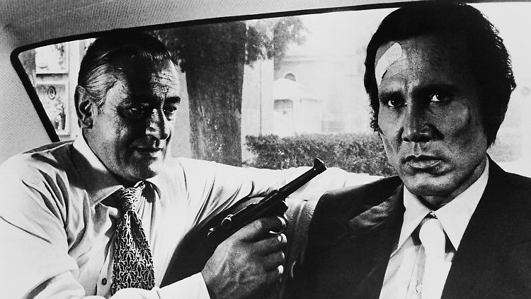 Vittorio Sanipoli und Henry Silva (v.l.) 1974 in "Die Rache des Paten". 