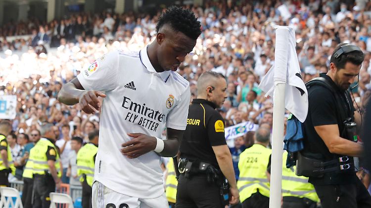 Real-Stürmer Vinicius Junior zelebrierte sein Tor zum 2:1 gegen RCD Mallorca mit einer Tanzeinlange.