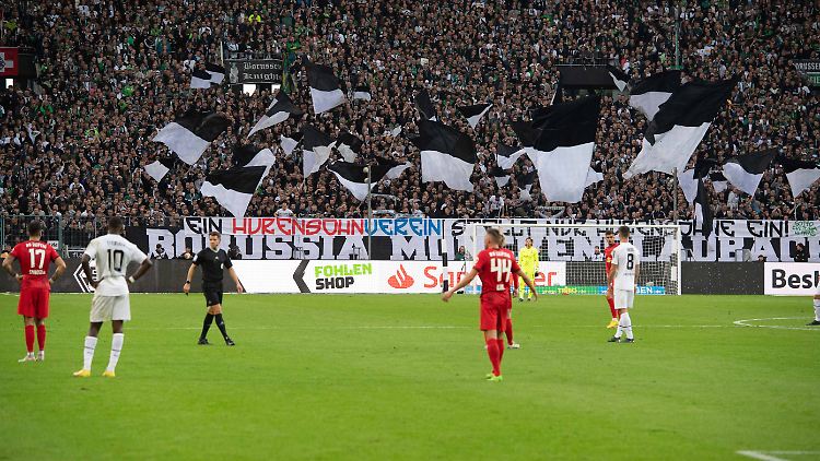 Schiedsrichter Patrick Ittrich war über die Banner nicht amüsiert. 
