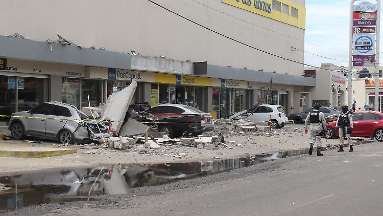 Zerstörungen nach dem Erdbeben in der mexikanischen Stadt Manzanillo.