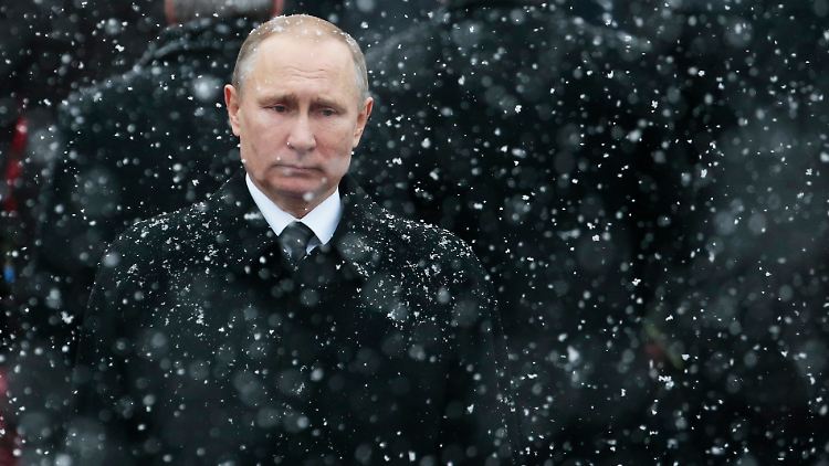 "Der Beginn vom Untergang dieses maroden chauvinistischen Regimes": Wladimir Putin am Grab des unbekannten Soldaten. (Archiv)