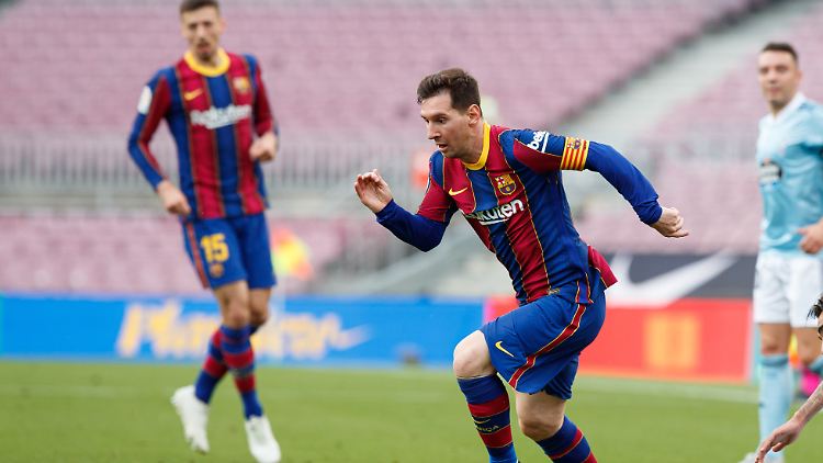 Lionel Messi bei einem seinem letzten Auftritt für Barcelona im Mai 2021.