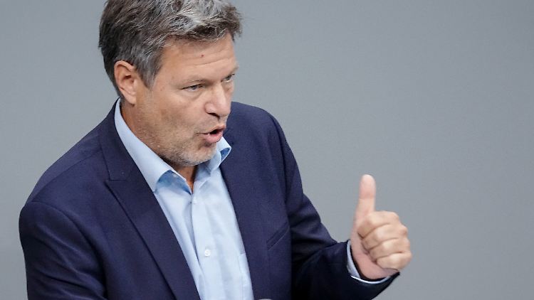 Will das Energiekostenprogramm des Bundes erweitern: Robert Habeck im Bundestag.