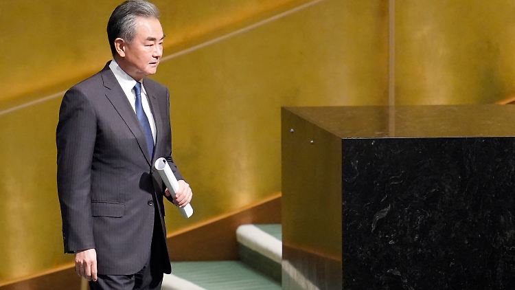 Chinas Außenminister Wang in New York.