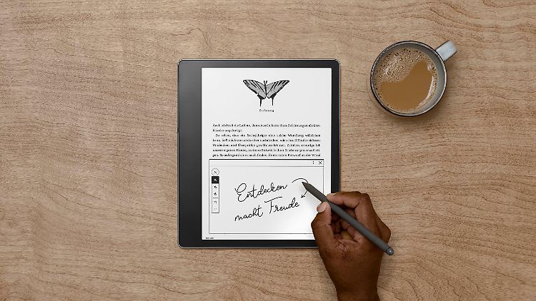 Der Stift des Kindle Scribe hat keine Batterie.