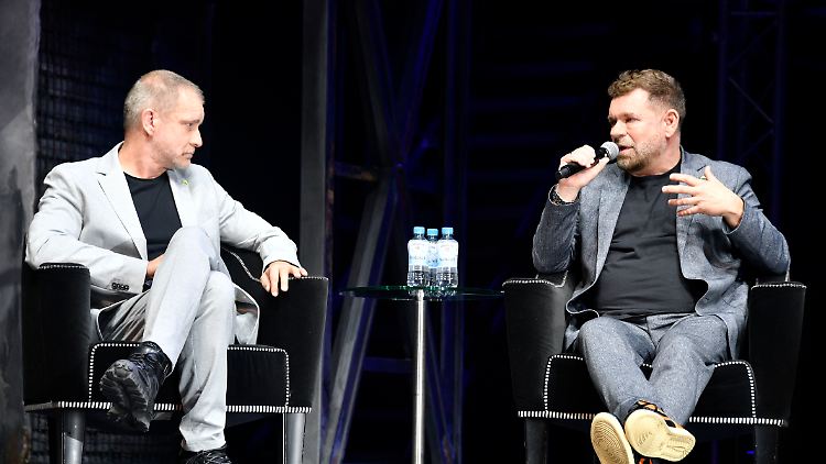 Ulf Leo Sommer (l.) und Peter Plate bei der Pressekonferenz in Berlin.