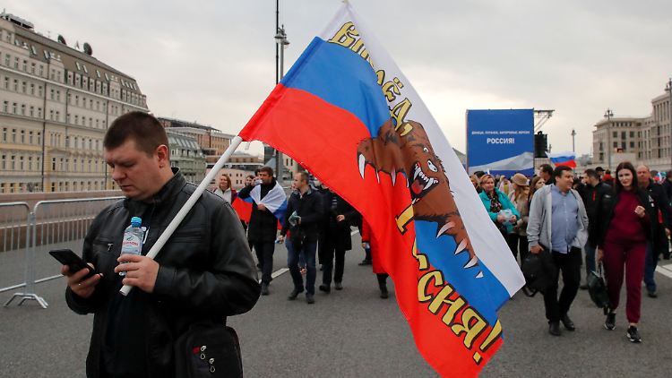 Die Annexion der besetzten Gebiete ließ der Kreml in Moskau feiern.
