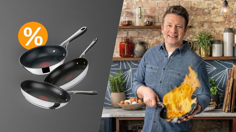 Drei Jamie-Oliver-Pfannen von Tefal sind derzeit bei Lidl zum Discount-Preis zu ergattern: brennt der Deal?