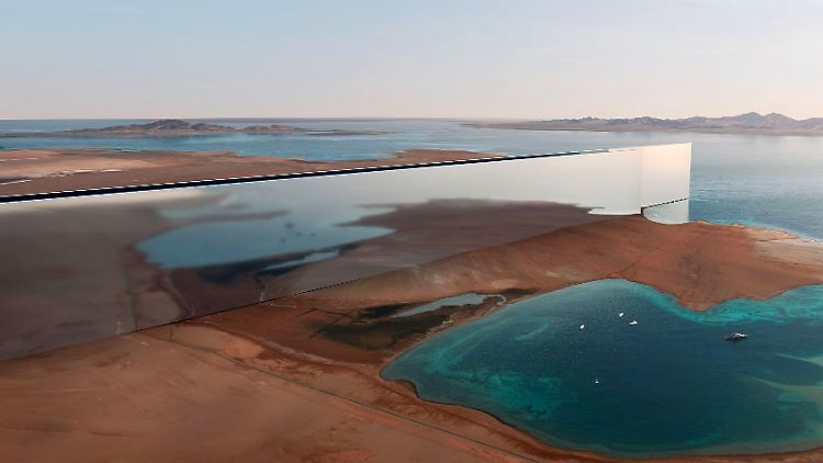 Der Wüstenkratzer in Neom. 