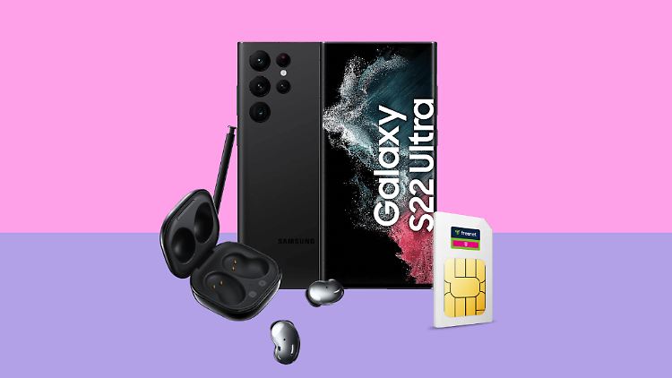 Das Galaxy S22 Ultra gibt es im günstigen Tarif-Bundle bei Saturn.