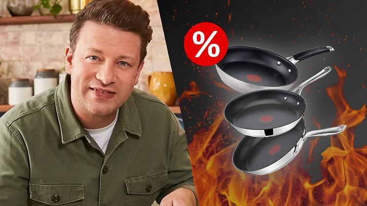 Die Jamie-Oliver-Pfannen von Tefal stürzen im Preis am Amazon Prime Day ganz schön in die Tiefe. Der Deal brennt.