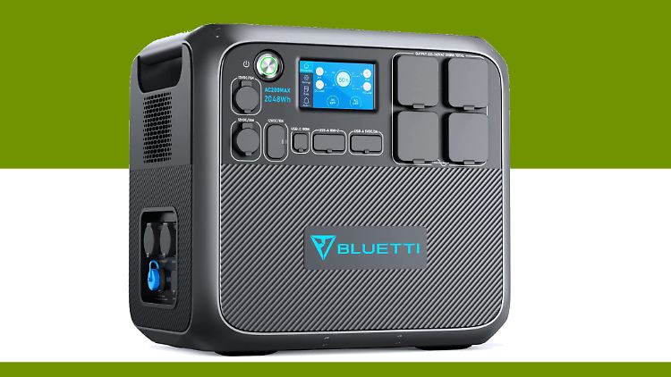 Viel Power für unterwegs: die Bluetti Powerstation AC200MAX.