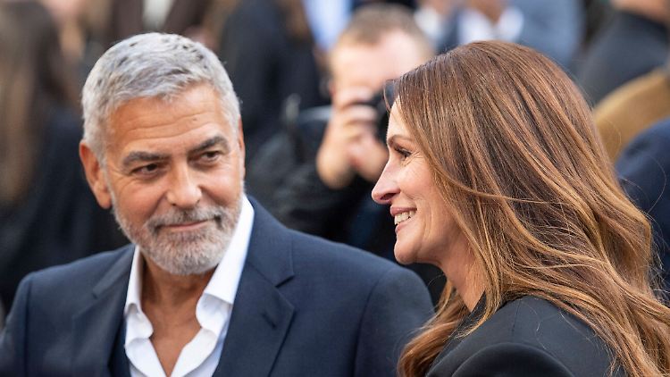 Nur auf der Leinwand ein Liebespaar: George Clooney und Julia Roberts. 