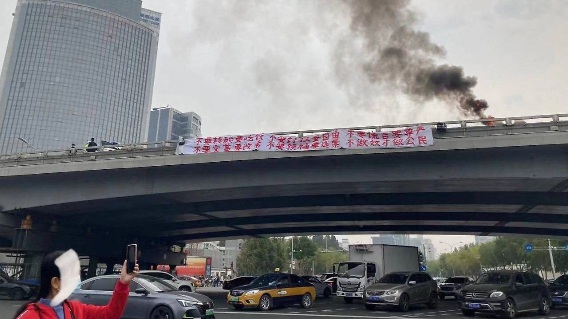 Seit den Protesten auf dem Platz des Himmlischen Friedens sind solche Aktionen in Peking sehr selten geworden.
