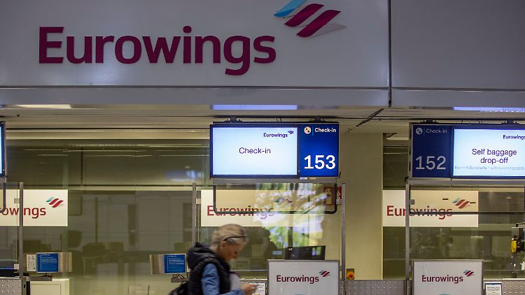 Am Montag könnten mehr als 230 der 400 geplanten Flüge stattfinden, teilte Eurowings mit.
