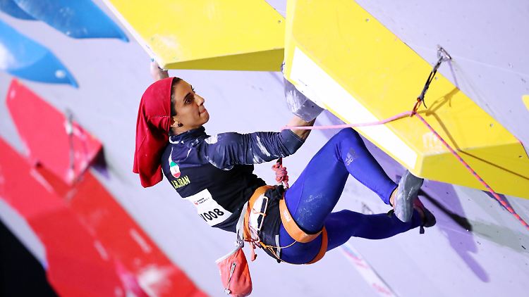 Elnaz Rekabi bei einem Wettkampf 2019.