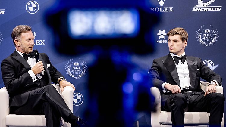 Red-Bull-Racing-Boss Christian Horner und Max Verstappen, mittlerweile Doppelweltmeister der Formel 1.