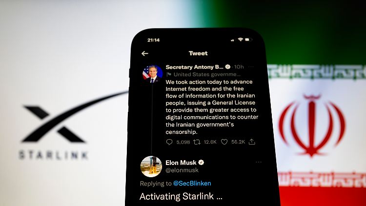 Informationsfreiheit für die Demonstranten: Musk beantragt Ausfuhrgenehmigung für Starlink. 