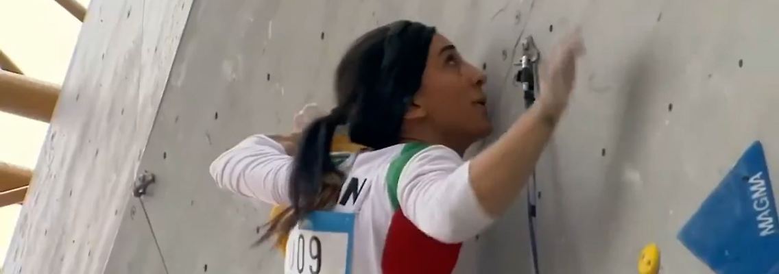 Die iranische Klettersportlerin Elnas Rekabi hatte im Finale der Asienmeisterschaft das für iranische Sportlerinnen obligatorische Kopftuch abgenommen.