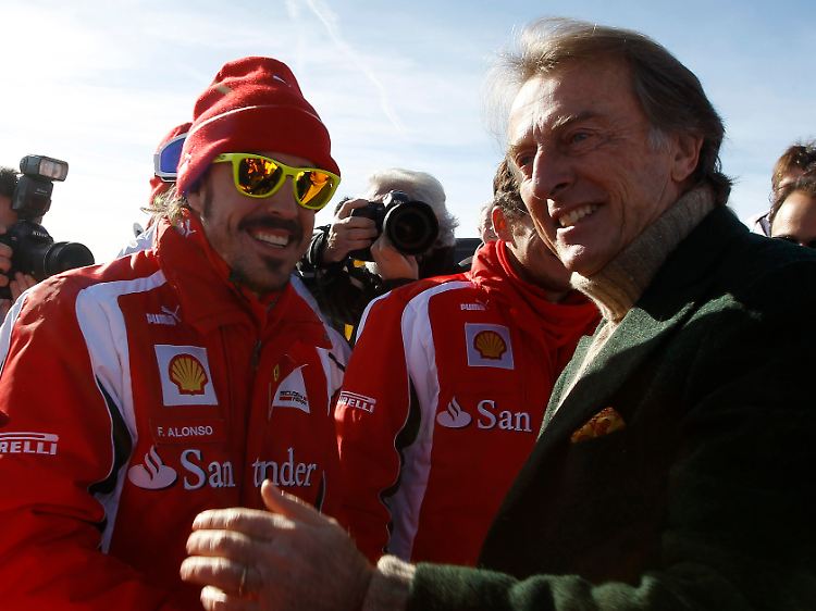 Ferrari-Boss Luca di Montezemolo mit Fernando Alonso, dem seiner Meinung nach besten Fahrer der Formel 1.