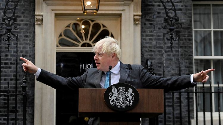 Steht er bald wieder hier? Boris Johnson an seinem letzten Tag im Amt am 6. September.