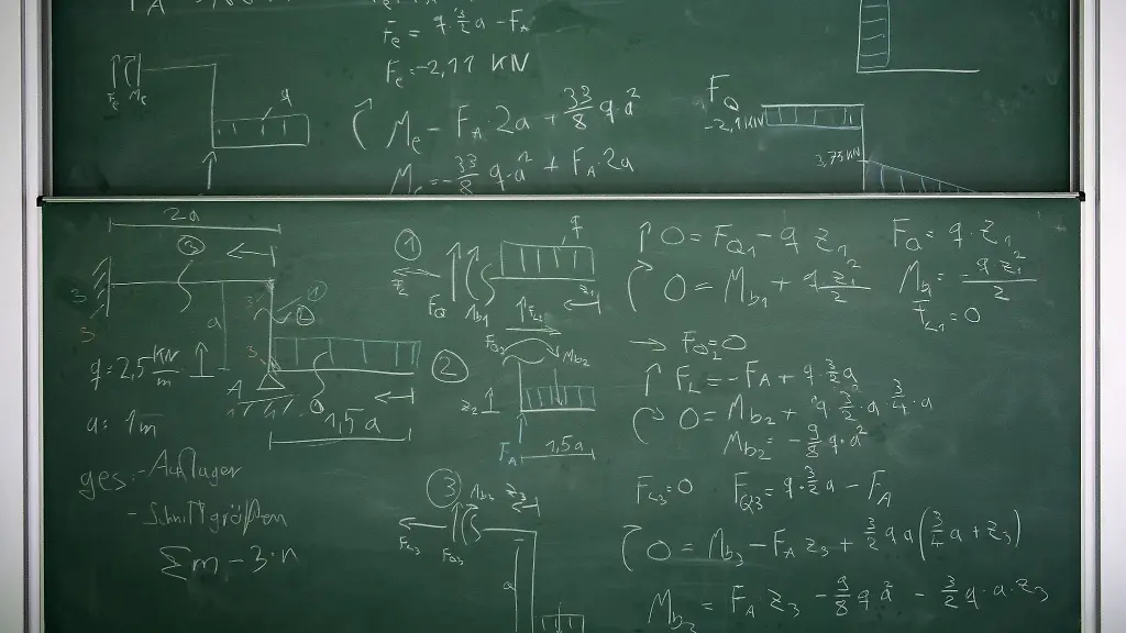 Eine-mathematische-Berechnung-steht-mit-Kreide-geschrieben-an-einer-Tafel